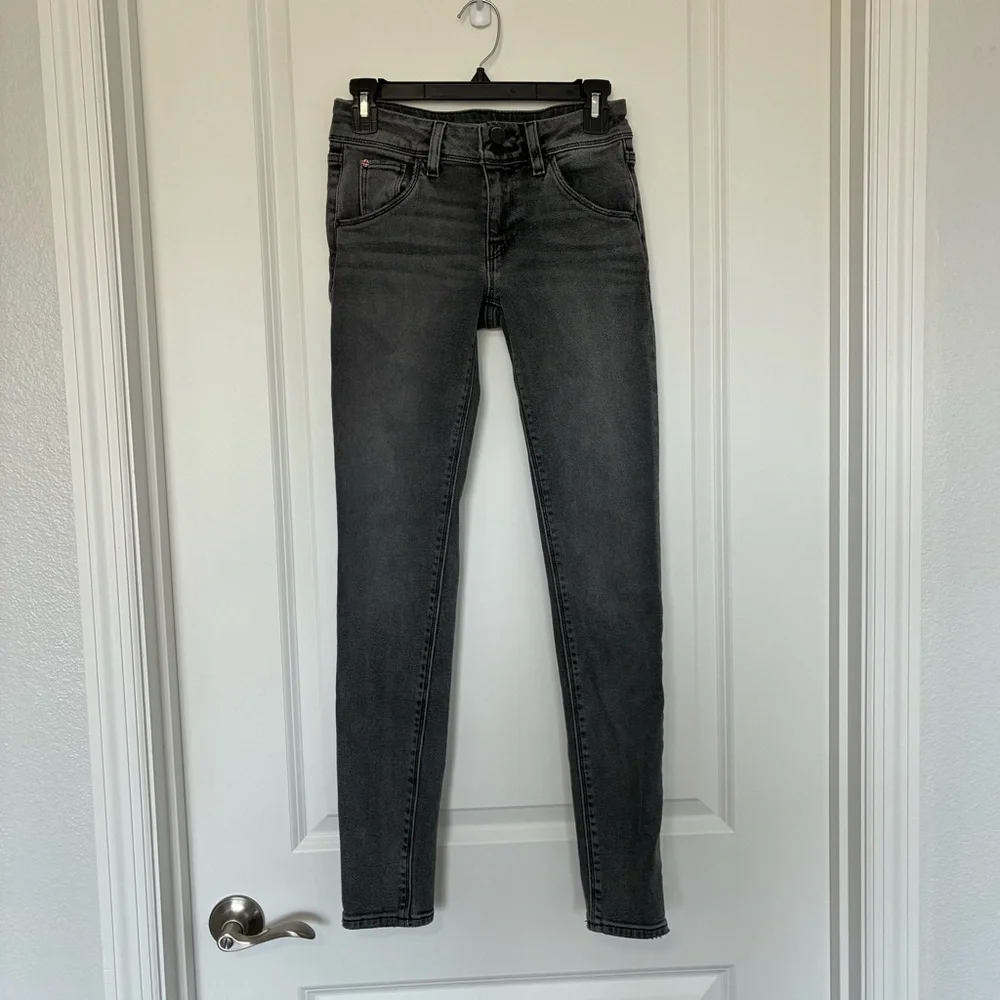 Hudson Jeans Collin Women's Dark Gray Skinny Jeans Size 25 Distressed